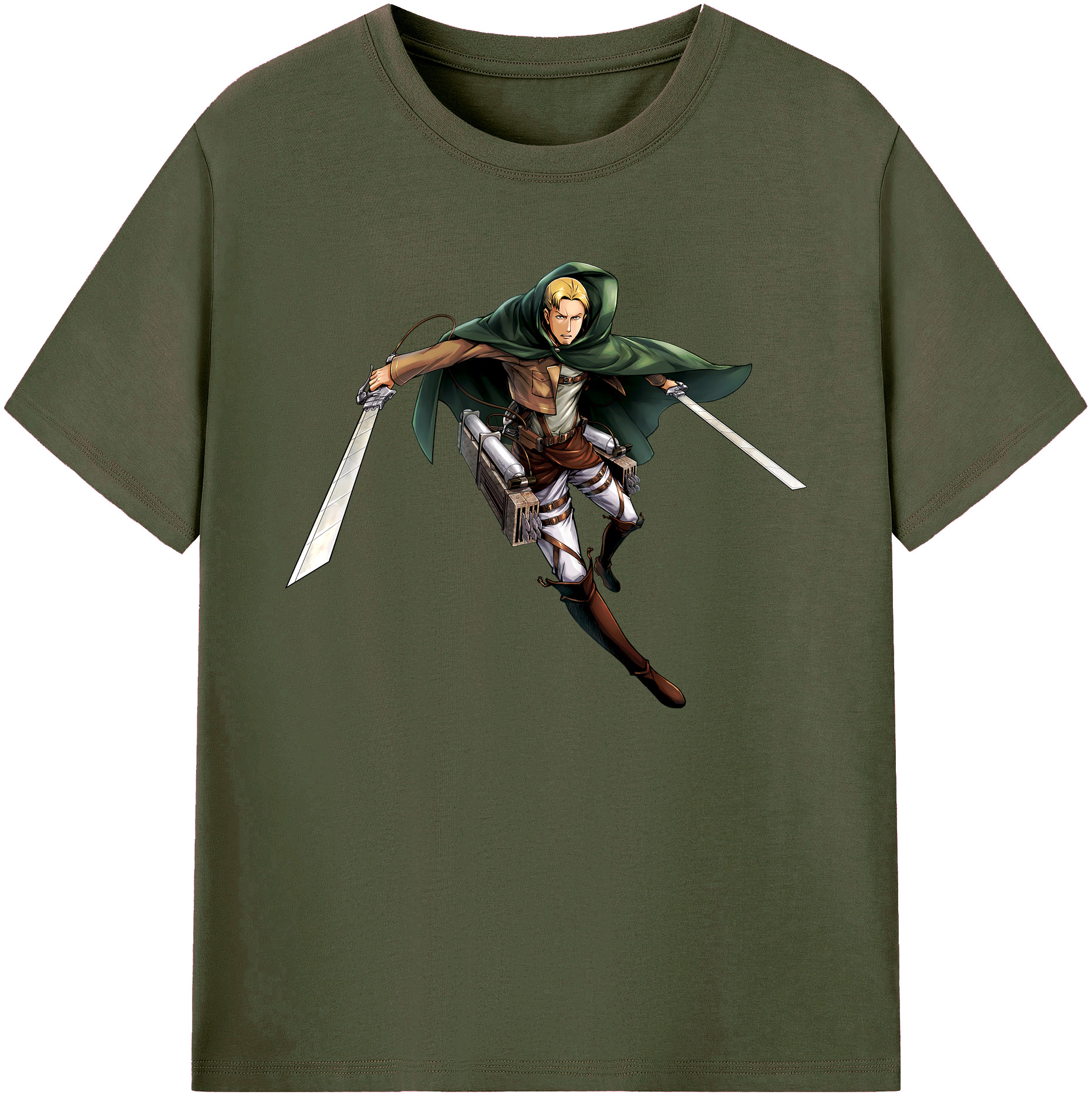 （画像用） 進撃の巨人 Attack on Titan 綿100％ メンズ半袖Tシャツ｜肌触りやわらか＆通気性